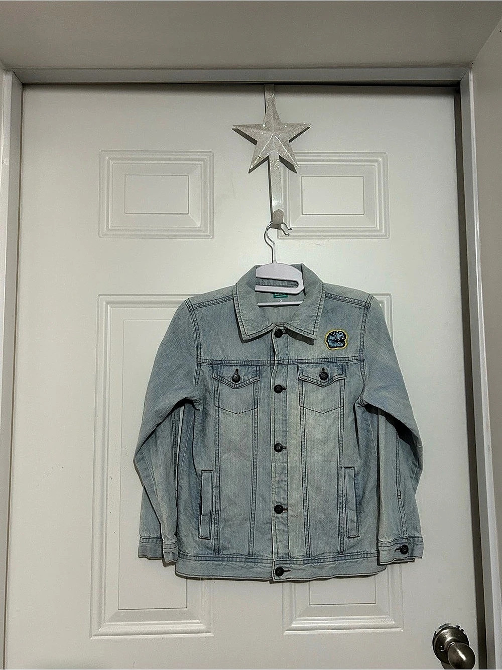 365 KIDS Roar Dinosaur Denim Jacket Dinosaur Denim Jacket unisex Size 10 Like Ne